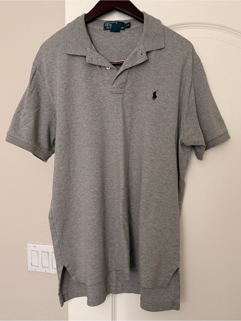 Polo Ralph Lauren Classic Fit Jersey Polo Shirt Gray Men’s Large